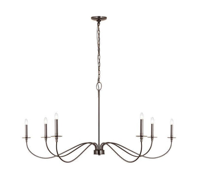 Candle Style 6 Light Chandelier - LV LIGHTING