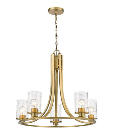 Round with Clear Glass Shade Chandelier - LV LIGHTING