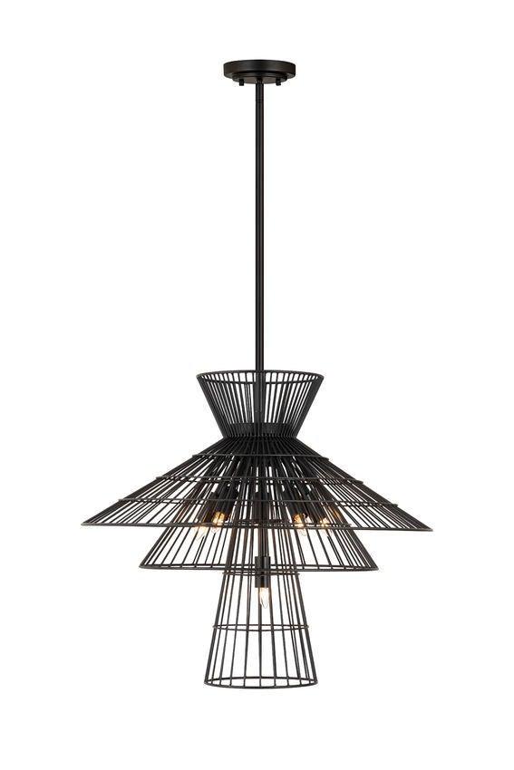 Basket Shade Chandelier - LV LIGHTING