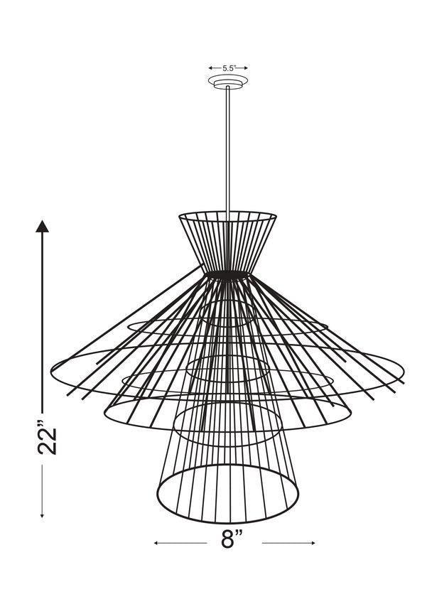 Basket Shade Chandelier - LV LIGHTING