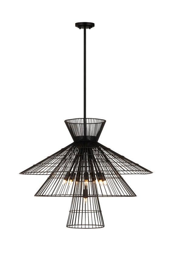 Basket Shade Chandelier - LV LIGHTING