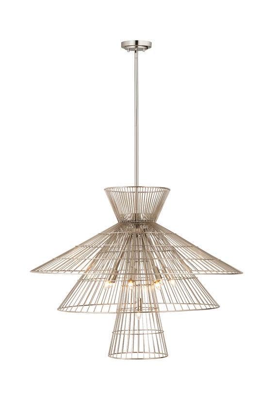 Basket Shade Chandelier - LV LIGHTING