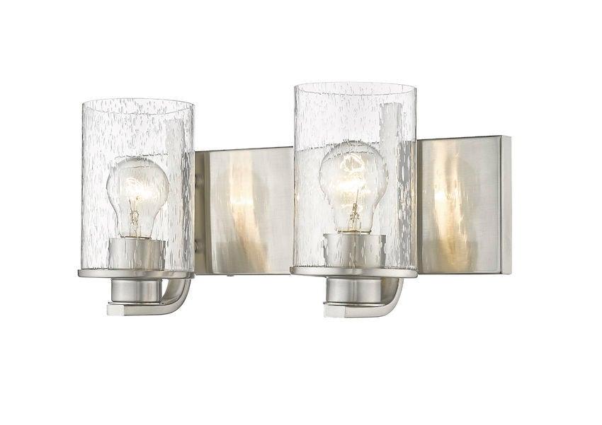 Steel with Seedy Glass Vanity Light - LV LIGHTING