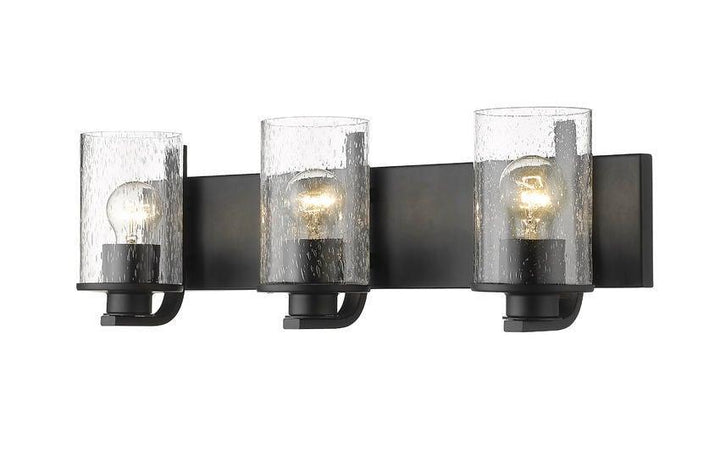 Steel with Seedy Glass Vanity Light - LV LIGHTING
