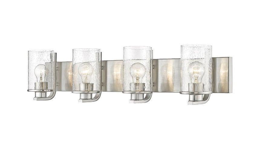 Steel with Seedy Glass Vanity Light - LV LIGHTING