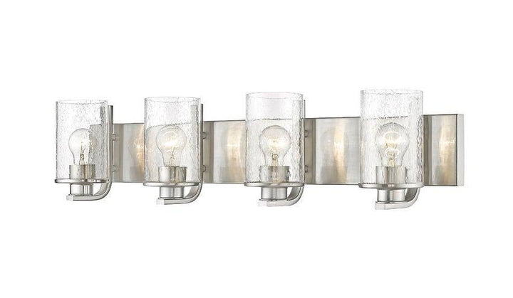 Steel with Seedy Glass Vanity Light - LV LIGHTING