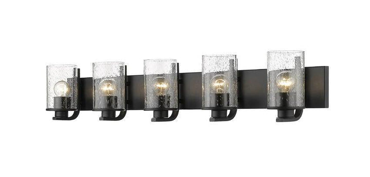 Steel with Seedy Glass Vanity Light - LV LIGHTING