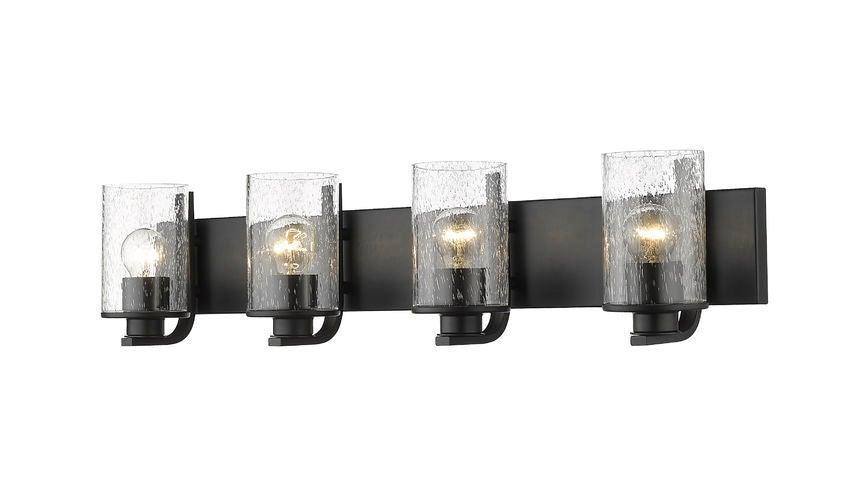 Steel with Seedy Glass Vanity Light - LV LIGHTING