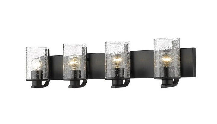 Steel with Seedy Glass Vanity Light - LV LIGHTING