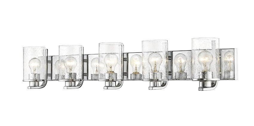 Steel with Seedy Glass Vanity Light - LV LIGHTING