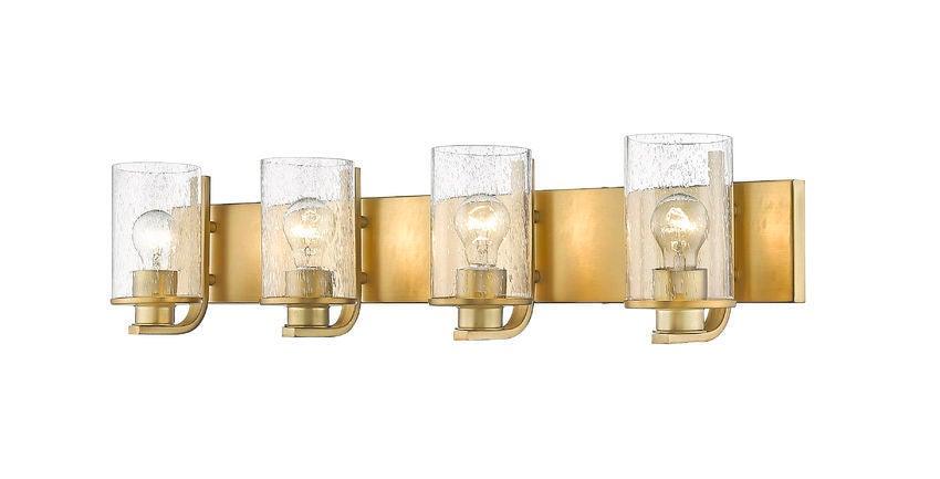 Steel with Seedy Glass Vanity Light - LV LIGHTING