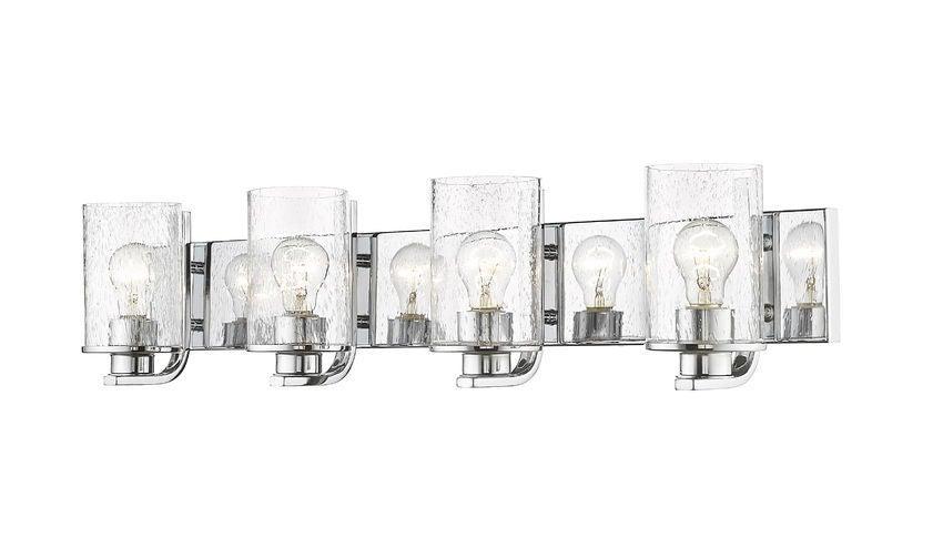 Steel with Seedy Glass Vanity Light - LV LIGHTING