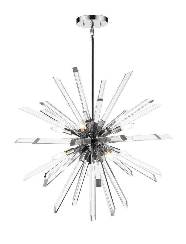 Chrome with Crystal Chandelier Chandelier - LV LIGHTING