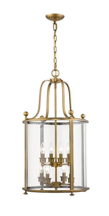 Heirloom Brass with Clear Glass Shade 2 Tier Chandelier - LV LIGHTING
