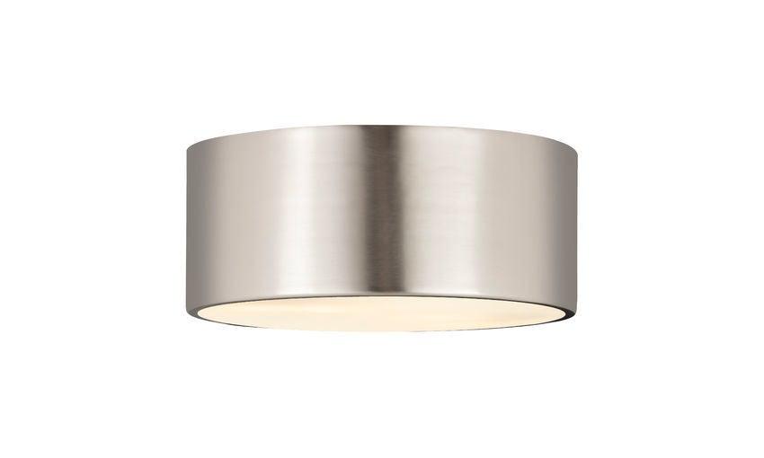 Steel with Frosted Shade Flush Mount - LV LIGHTING