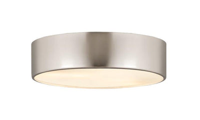 Steel with Frosted Shade Flush Mount - LV LIGHTING