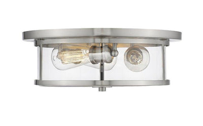 Steel Frame with Cear Glass Shade Flush Mount - LV LIGHTING
