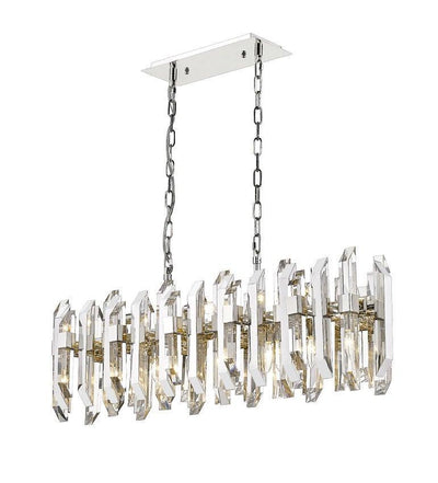 Polished Nickel with Sparkle Crystal Pendant - LV LIGHTING