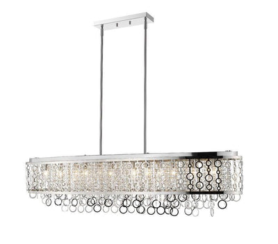 Chrome wit Circular Rings Pendant - LV LIGHTING