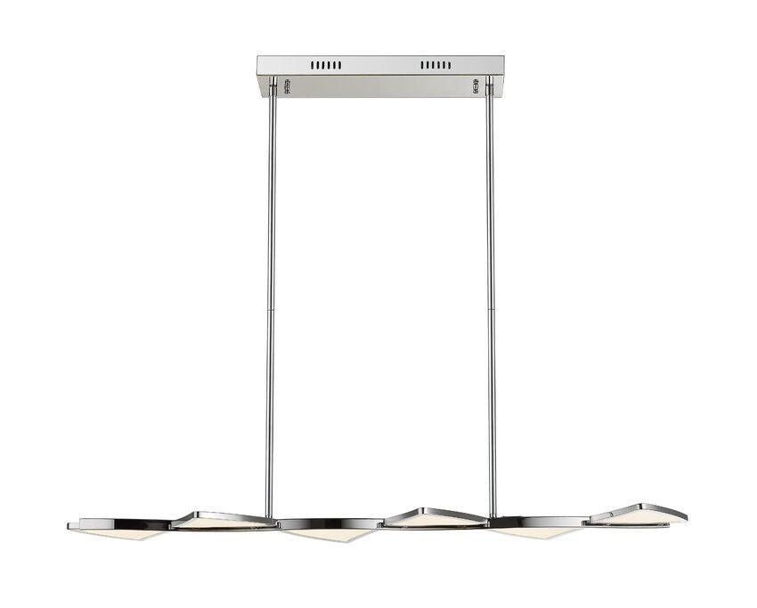 LED Cutting Edge Chrome Linear Pendant - LV LIGHTING