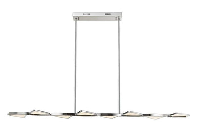 LED Cutting Edge Chrome Linear Pendant - LV LIGHTING