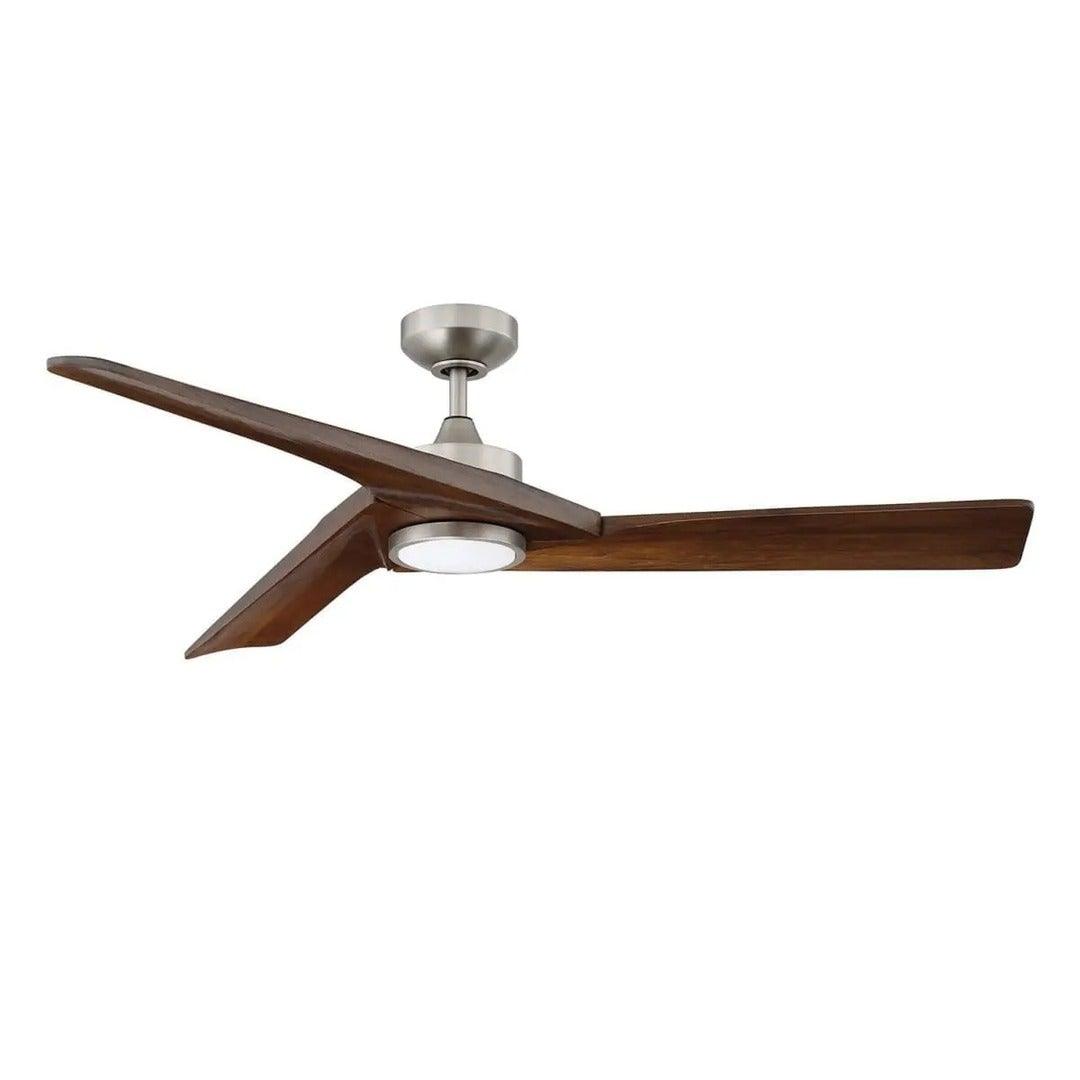 LED Solid Carved Wood 3 Blades Ceiling Fan - LV LIGHTING