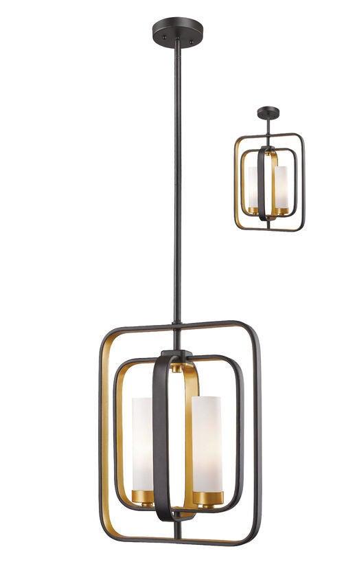 Steel with Matte Opal Glass Shade Pendant - LV LIGHTING