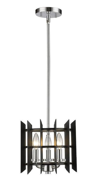 Steel with Caged Shade Mini Pendant - LV LIGHTING