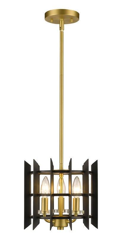 Steel with Caged Shade Mini Pendant - LV LIGHTING