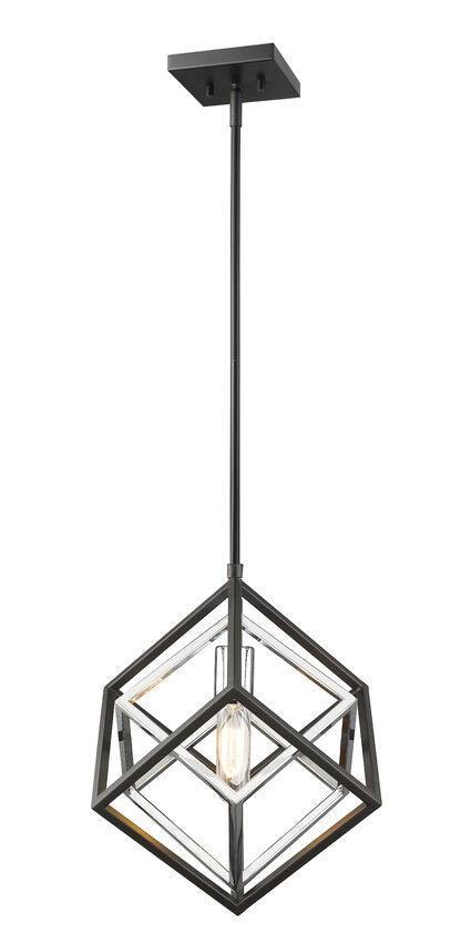 Steel with Double Square Caged Mini Pendant - LV LIGHTING