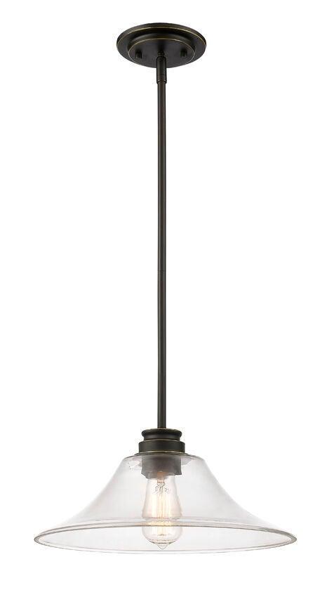 Steel with Clear Glass Shade Mini Pendant - LV LIGHTING