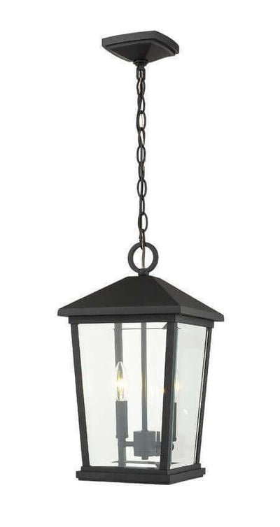 Aluminium with Clean Line Clear Glass Shade Outdoor Pendant - LV LIGHTING