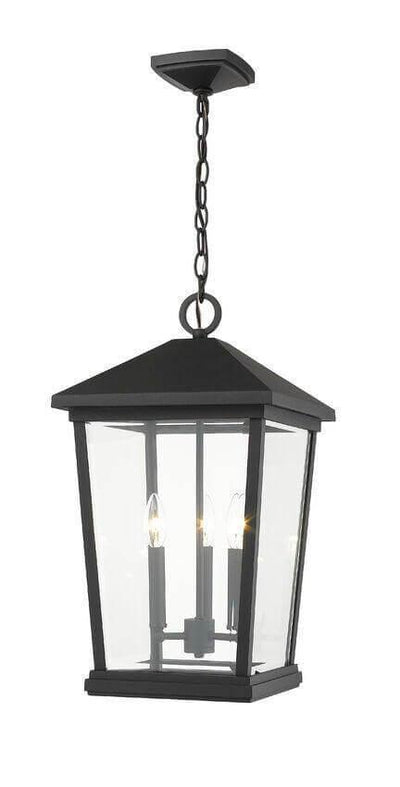 Aluminium with Clean Line Clear Glass Shade Outdoor Pendant - LV LIGHTING