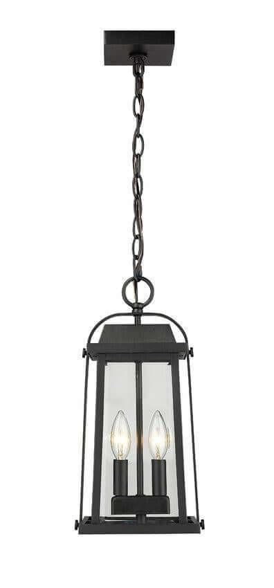 Aluminium with Clear Glass Shade Outdoor Pendant - LV LIGHTING