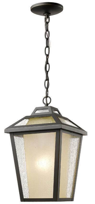 Aluminum Frame with Double Glass Shade Outdoor Pendant - LV LIGHTING