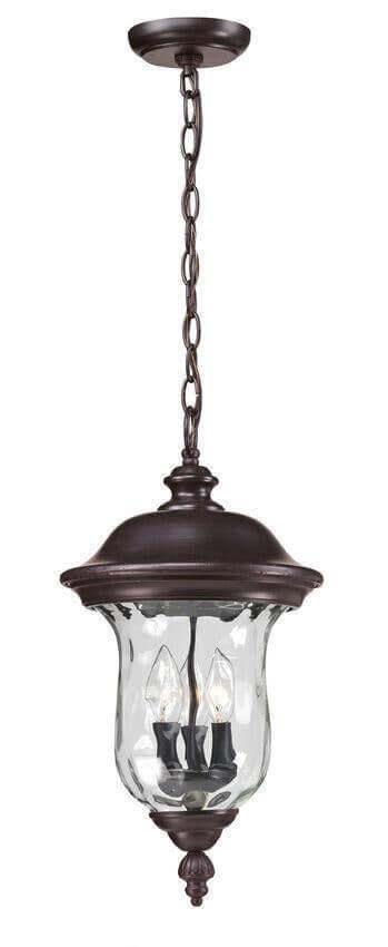 Aluminum with Clear Water Glass Shade Outdoor Pendant - LV LIGHTING