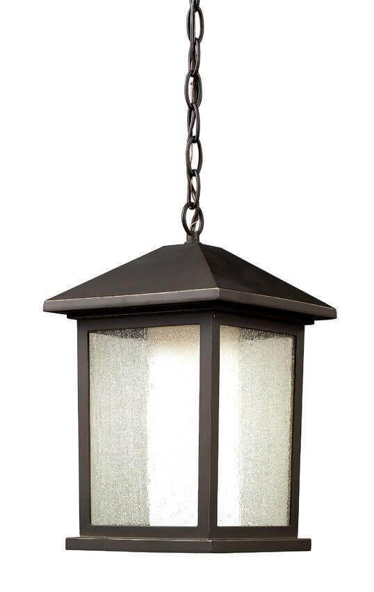 Aluminum with Clear and Matte Opal Glass Shade Outdoor Pendant - LV LIGHTING