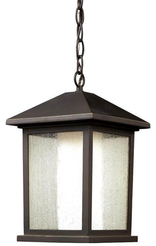 Aluminum with Clear and Matte Opal Glass Shade Outdoor Pendant - LV LIGHTING