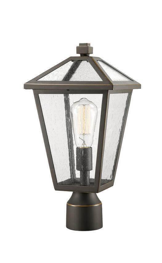Aluminum with Glass Village Style Outdoor Post Light - LV LIGHTING