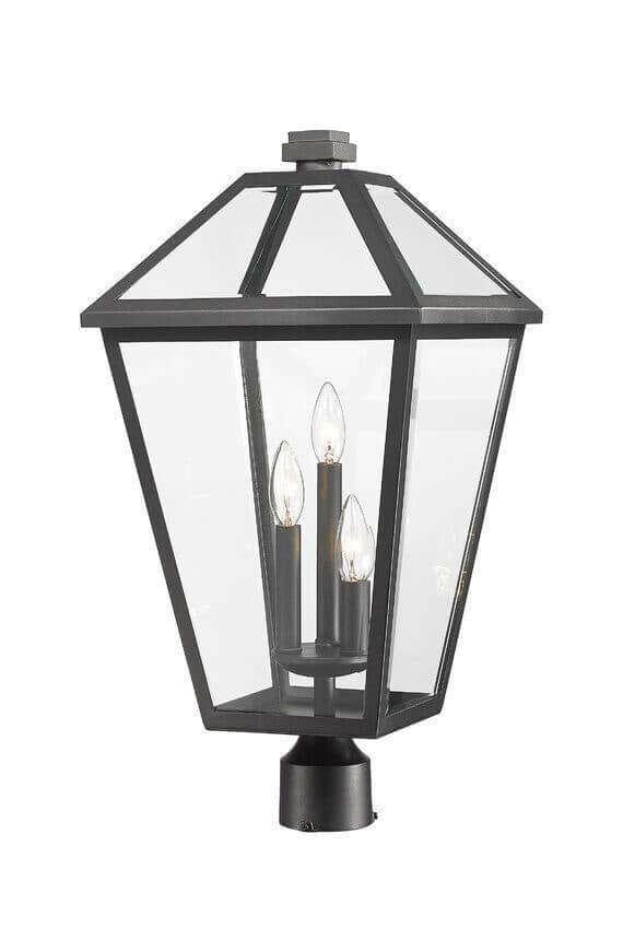 Aluminum with Glass Village Style Outdoor Post Light - LV LIGHTING