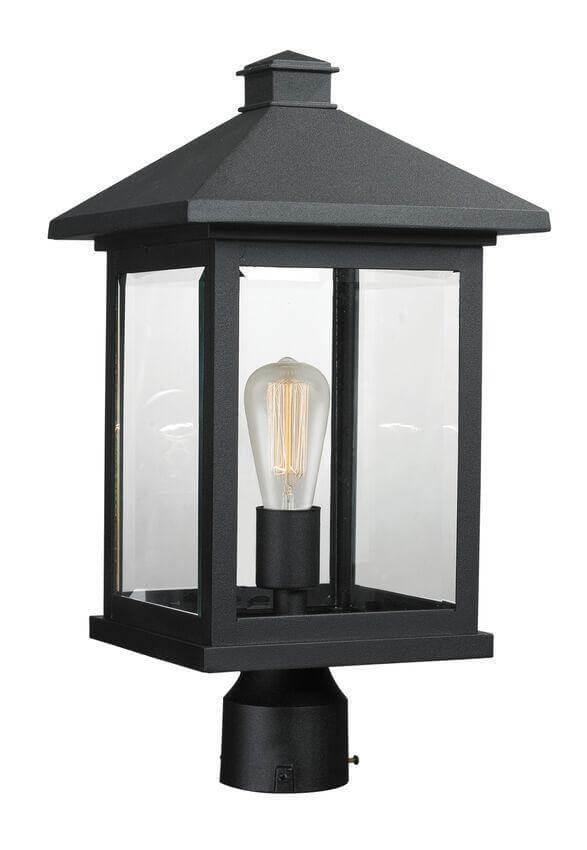 Aluminum with Glass Shade Traditional Style Outdoor Post Light - LV LIGHTING