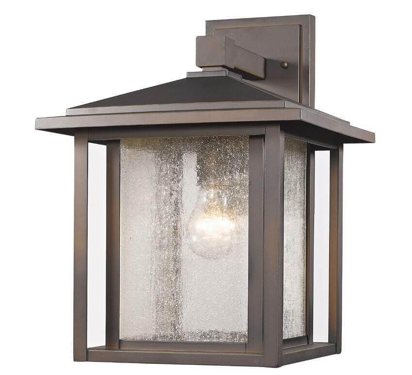Aluminum Dual Frame with Clear Seedy Glass Outdoor Wall Light - LV LIGHTING
