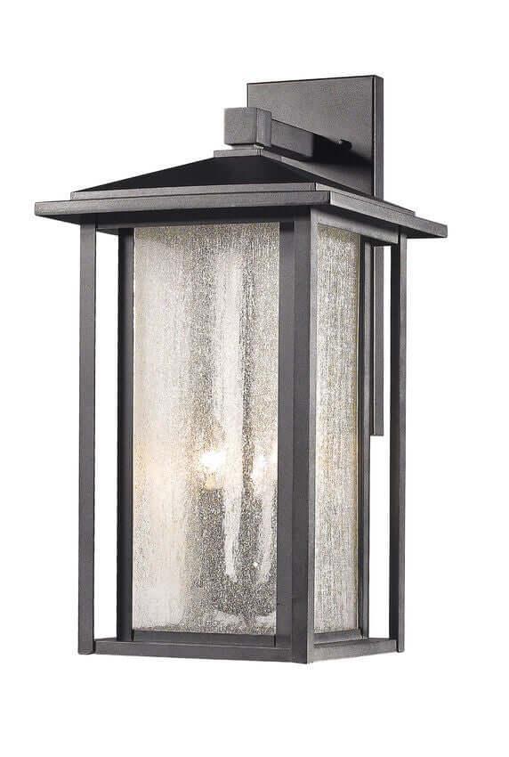 Aluminum Dual Frame with Clear Seedy Glass Outdoor Wall Light - LV LIGHTING