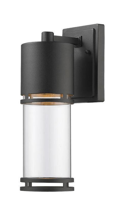 LED Aluminum with Cylindrical Clear Glass Shade Outdoor Wall Light - LV LIGHTING