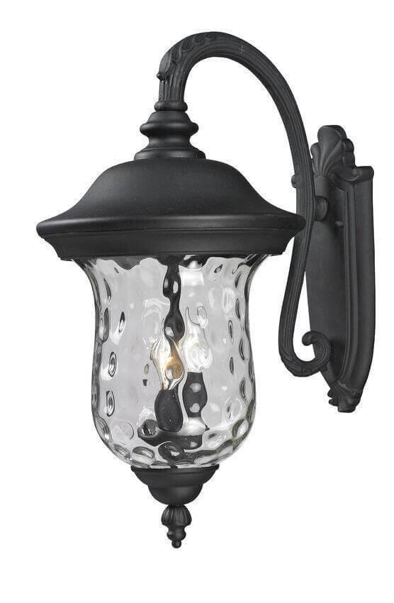 Aluminum Clear Waterglass Traditional Outdoor Wall Light - LV LIGHTING