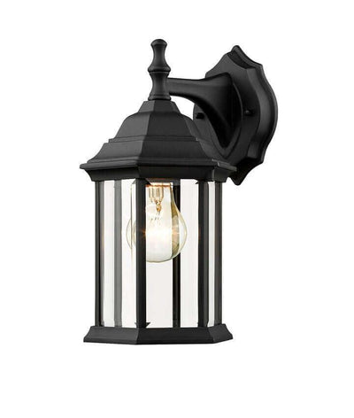 Aluminum with Glass Shade Traditional Style Outdoor Wall Light - LV LIGHTING