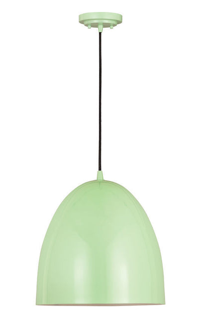 Iron with Colored Shade Pendant - LV LIGHTING