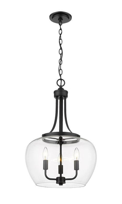 Steel with Apple Clear Glass Shade Pendant - LV LIGHTING