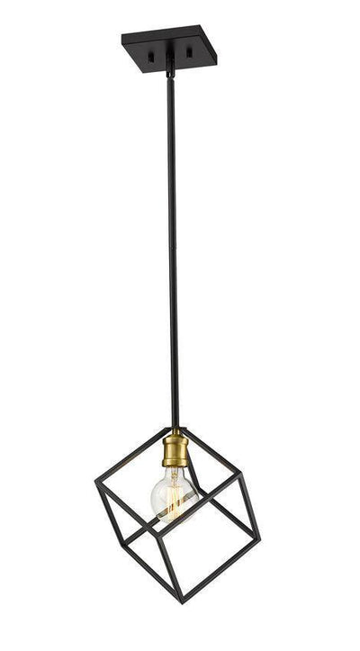 Steel Caged Single Light pendant - LV LIGHTING