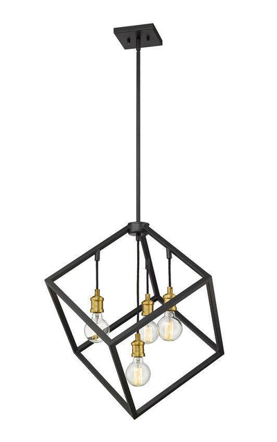 Steel Caged with Multiple Light Pendant - LV LIGHTING